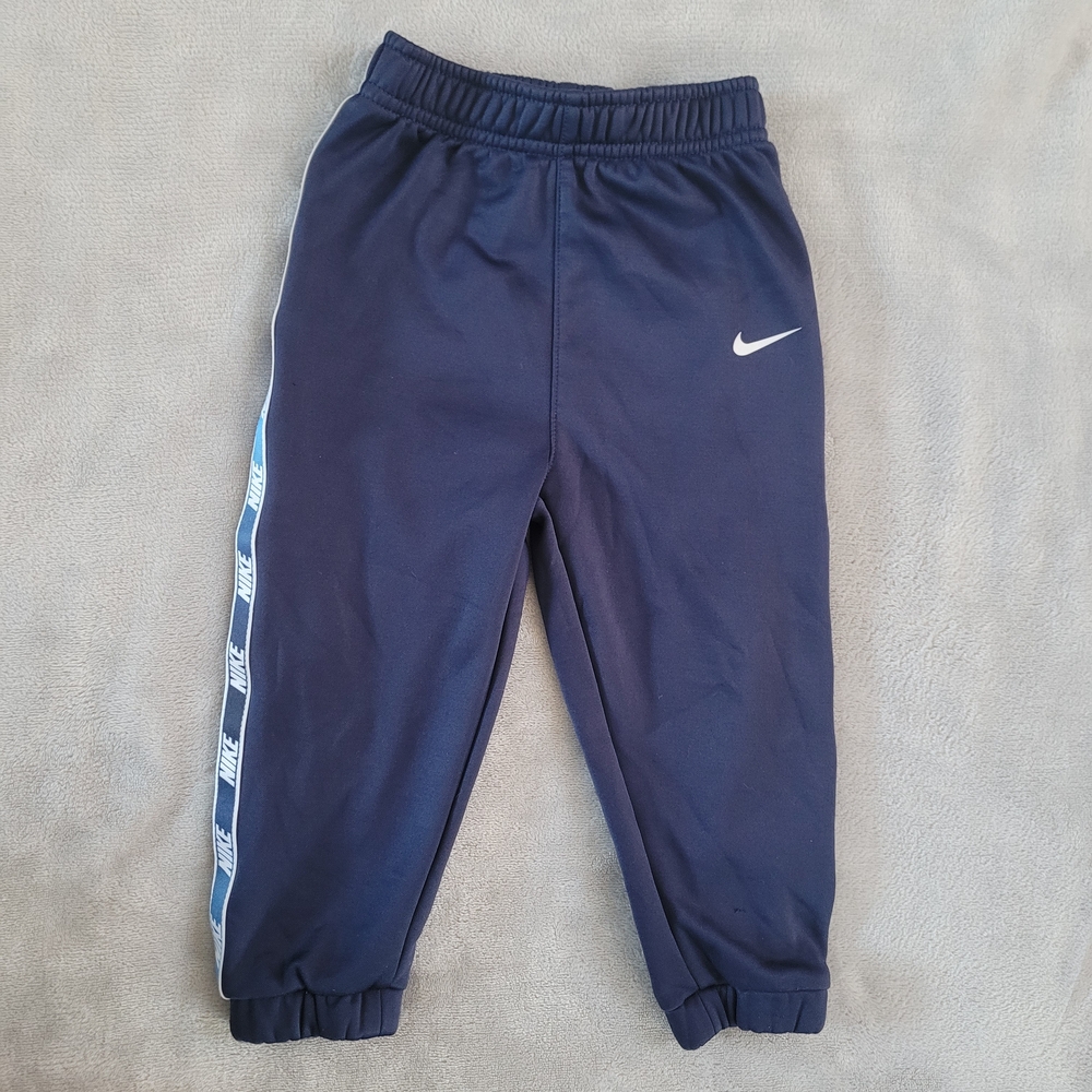 🧸4/20$ Nike Kids Dark Blue Joggers Size 24M Toddler Boy Dri-fit Sports
